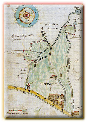cartina di PETOS del XVIII secolo